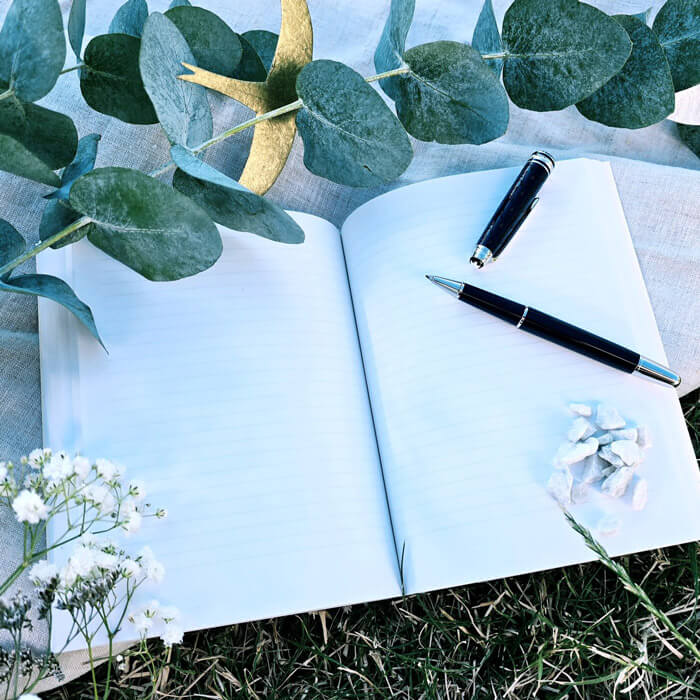 livre carnet d'écriture stylo